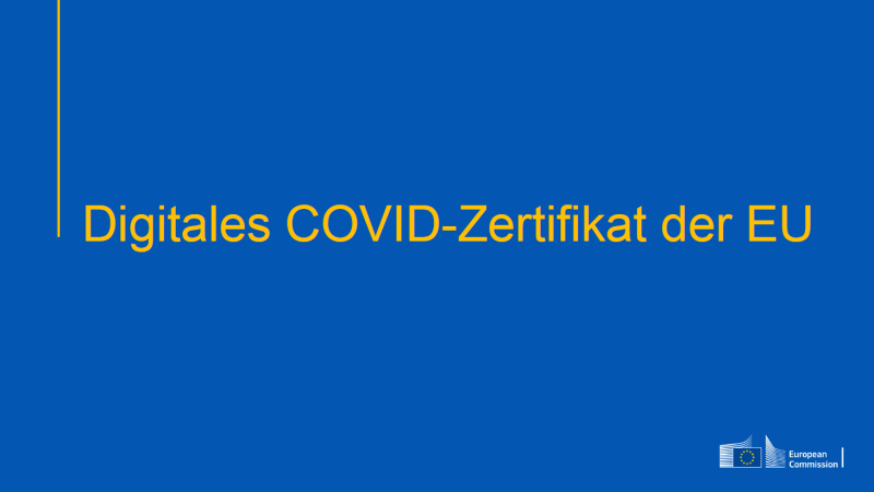 Digitales COVID-Zertifikat der EU